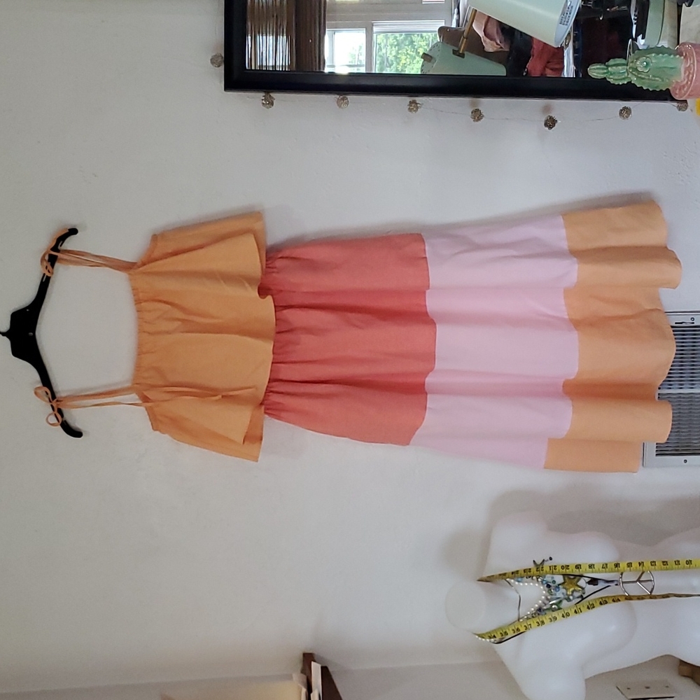 English Factory Color Block Maxi Dress